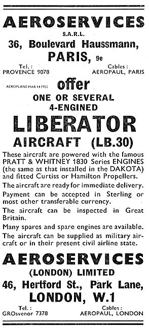 Aeroservices. Liberator (LB30) Aircraft For Sale                 