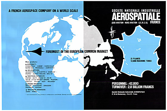 Aerospatiale Product Line 1970                                   