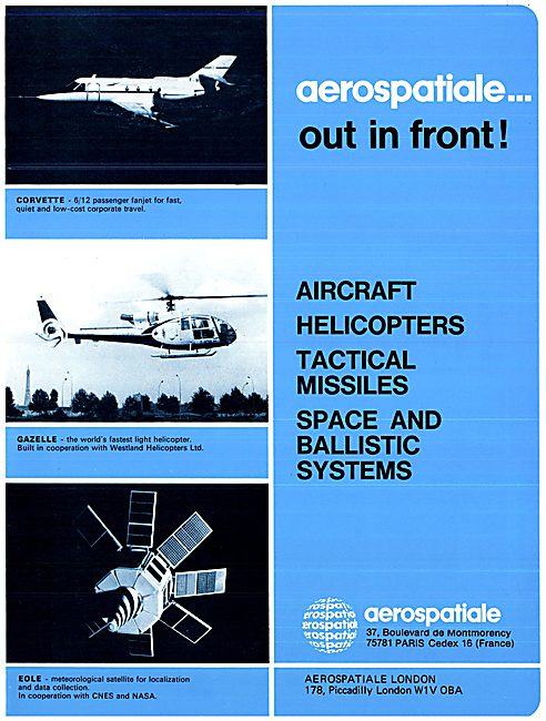 Aerospatiale Aircraft 1973                                       