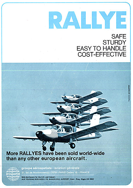 Aerospatiale Rallye Aircraft Models 1973                         