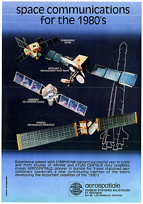 Aerospatiale Communications Satellites. Symphonie Intelsat       