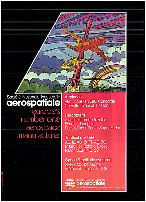 Aerospatiale Aircraft & Missiles 1980                            