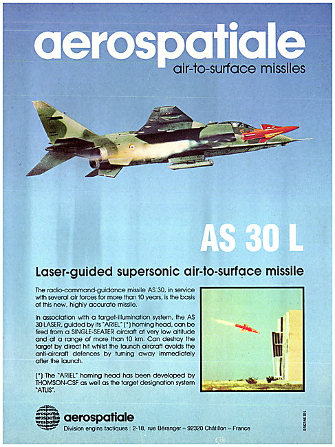 Aerospatiale AS 30 Air-To-Surface Missiles - Ariel               