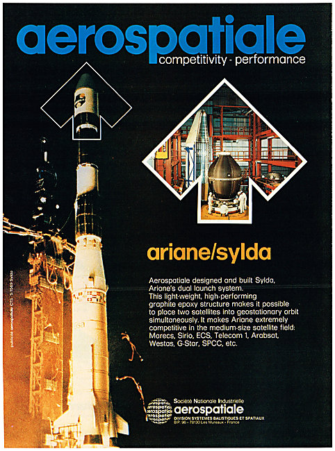 Aerospatiale Ariane/Sylda Space Launch Vehicles                  