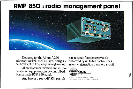 Aerospatiale RMP 850 Radio Management Panel                      