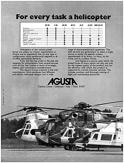 Agusta Helicopters 1975                                          