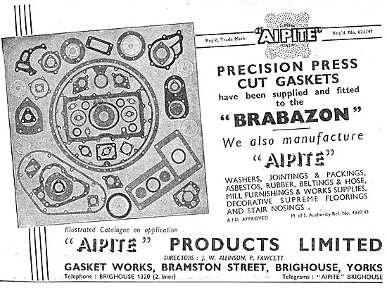 Aipite Products. Precision Press Cut Gaskets                     