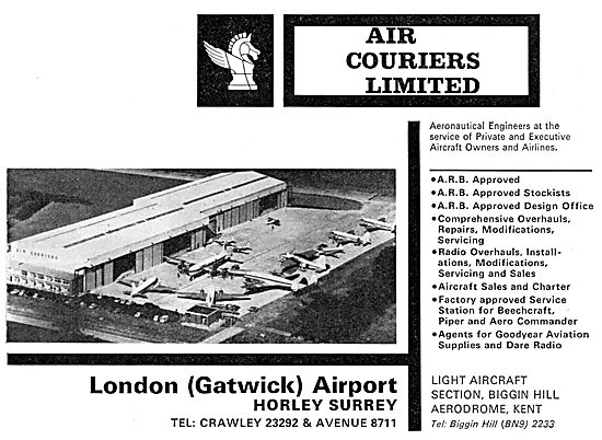 Air Couriers. Gatwick: Aircraft Sales & Engineering. 1965        