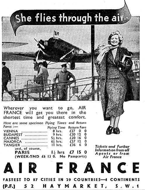 Air France - Specimen Flight Times                               