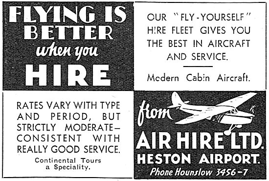 Air Hire Heston - The Fly Yourself Specialists.                  