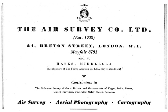 The Air Survey Group Of Companies 1947                           