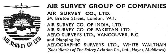 Air Survey Group Of Companies - Aerographic Surveys 1950         