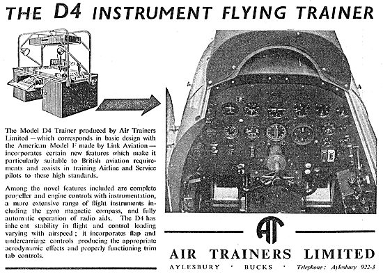 Air Trainers - Link Trainers - Synthetic Flight Trainers. D4 Link