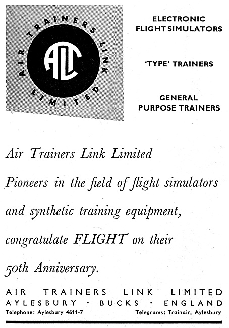 Air Trainers Link Flight Simulators 1959                         