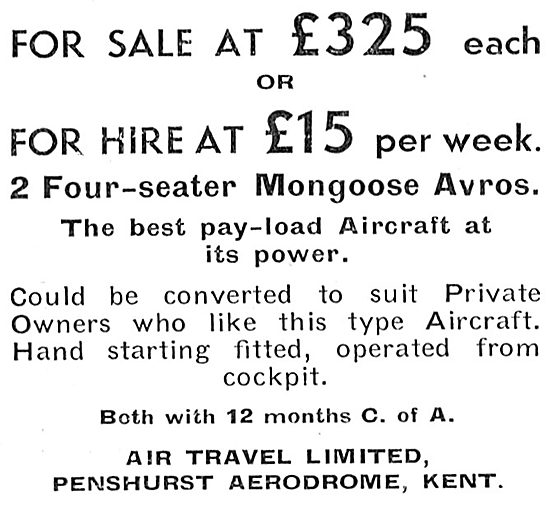 Air Travel Penshurst Aerodrome -  Aircraft Sales, Hire & Charter 