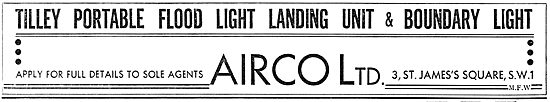 Airco - Tilley Portable Flood Light Landing Unit 1937            