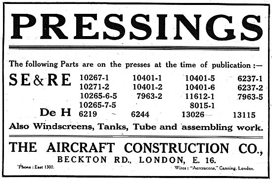 The Aircraft Construction Co - Aeronautical Engineering          