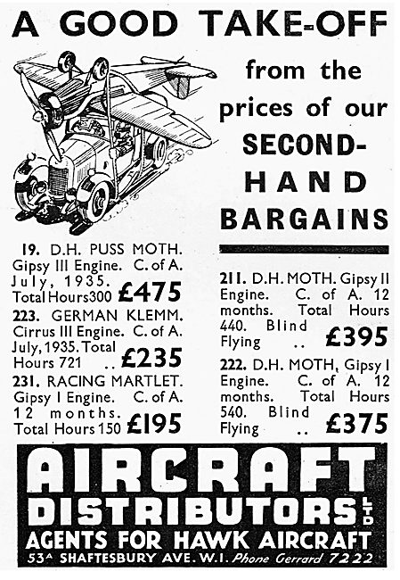 Aircraft Distributors Ltd - Second Hand Aircraft Listings        