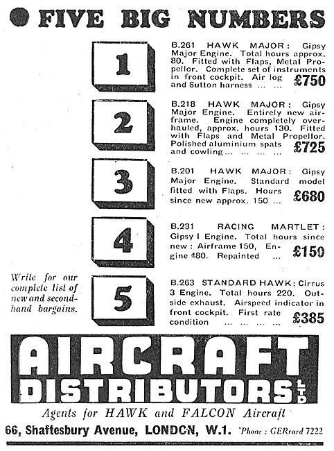 Aircraft Distributors Ltd - Second Hand Aircraft Listings        
