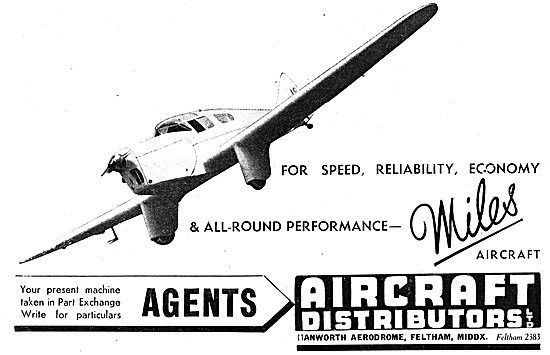 Aircraft Distributors Ltd - Agents For Miles Aircraft            