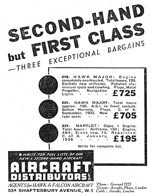 Aircraft Distributors Ltd - Second Hand Aircraft Listings        