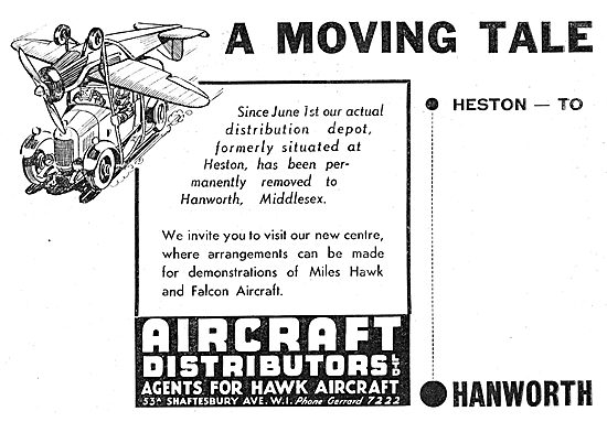 Aircraft Distributors Ltd - We Have Moved To Hanworth            