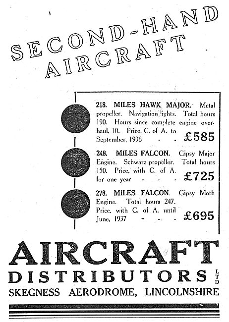 Aircraft Distributors Ltd Skegness Aerodrome - Aircraft Sales    