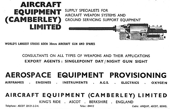 Aircraft Equipment Camberley. Ground Servicing Equipment         