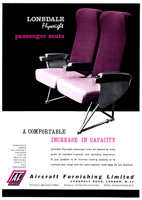 Aircraft Furnishing Ltd. Lonsdale Flyweight Passenger Seating    