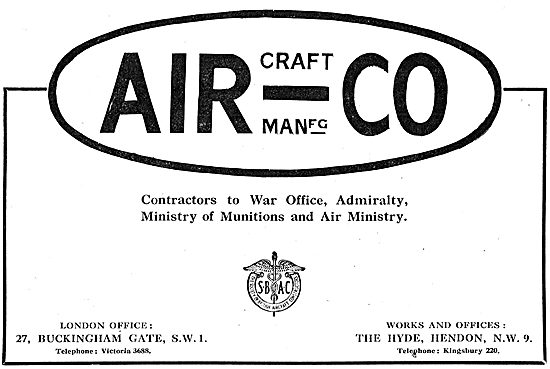 The Aircraft Manufacturing Comapny - AirCo                       