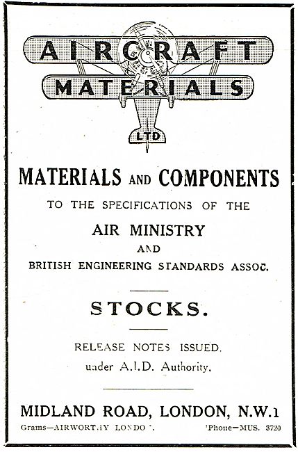 Aircraft Materials Ltd - Air Ministry Spec Materials & Components