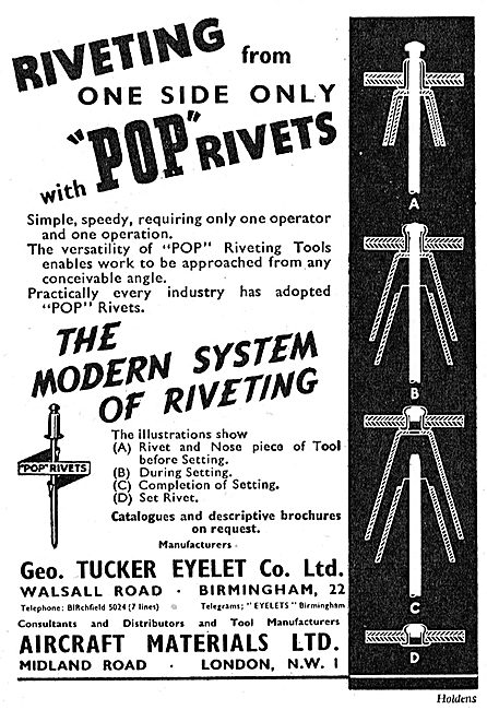 Aircraft Materials - Tucker Pop Rivets                           