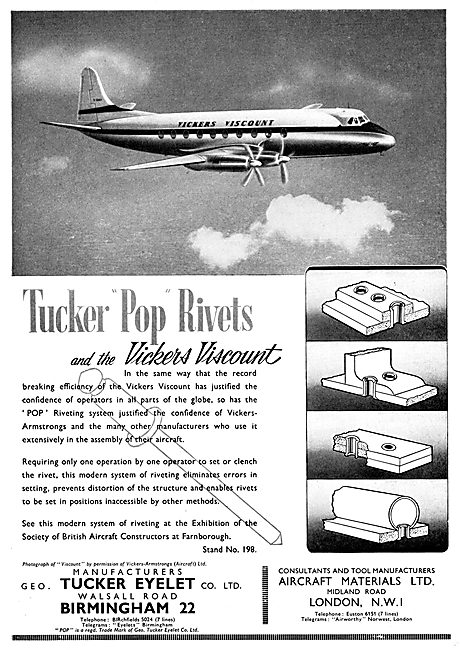 Aircraft Materials - AGS Parts & Fittings. Tucker Eyelet Rivets  