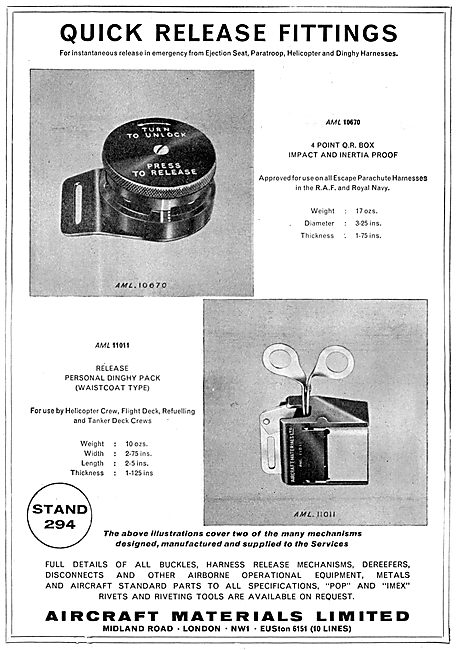 Aircraft Materials Ltd. Aircraft Safety Equipment. Harnesesses   