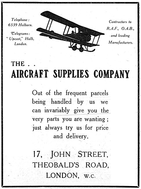 The Aircraft Supplies Company 1916                               