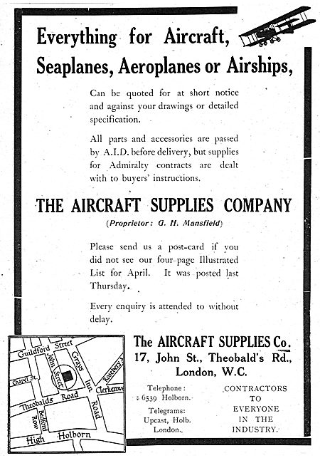 The Aircraft Supplies Company For AID Approved Aircraft Parts    