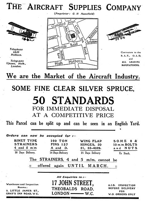The Aircraft Supplies Company For Aircraft Industry Spares       