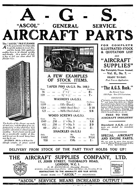 The Aircraft Supplies Company  -  Ascol - AGS Parts              