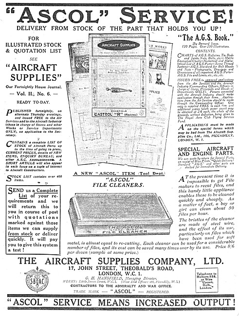 The Aircraft Supplies Company. ASCOL Aircraft Parts Stockists    