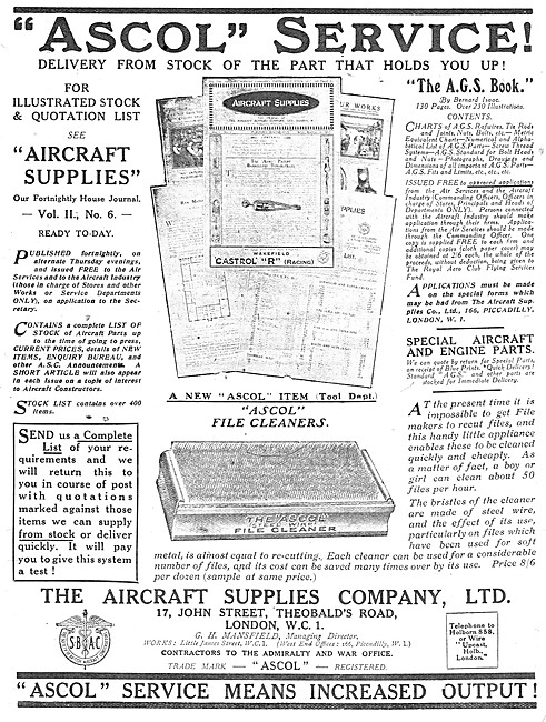 The Aircraft Supplies Company. ASCOL Aircraft Parts Stockists    