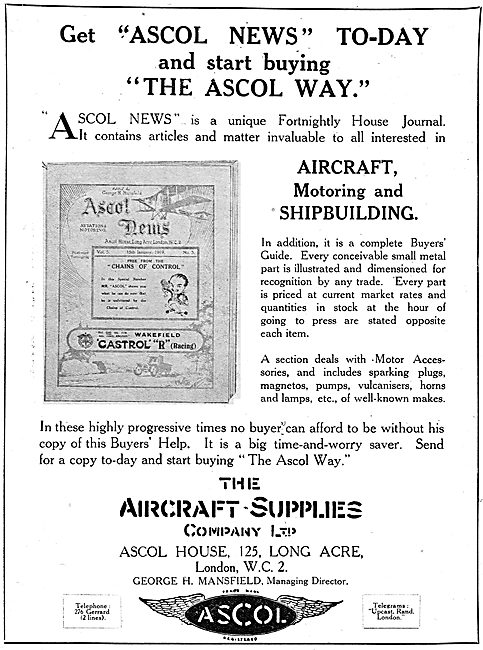 The Aircraft Supplies Company. ASCOL For AGS Parts               