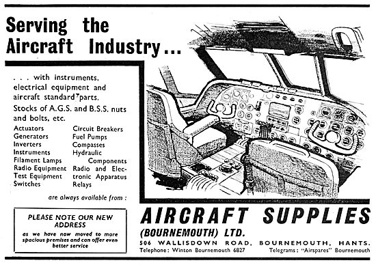 Aircraft Supplies (Bournemouth) Aircraft Parts Stockists         