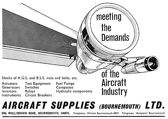 Aircraft Supplies (Bournemouth) Aircraft Parts Stockists         