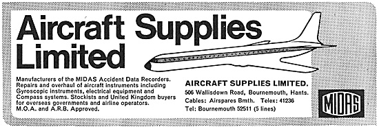 Aircraft Supplies Company MIDAS Flight Data Recorder             