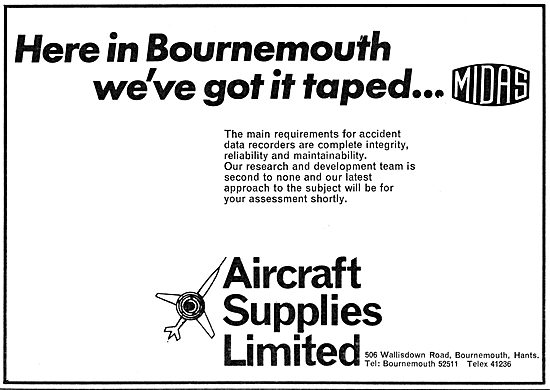Aircraft Supplies Bournemouth - MIDAS FDR Flight Data Recorders  