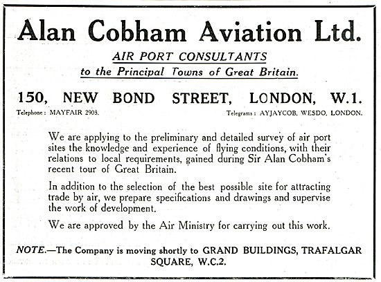 Alan Cobham Aviation Ltd - Air Port Consultants                  