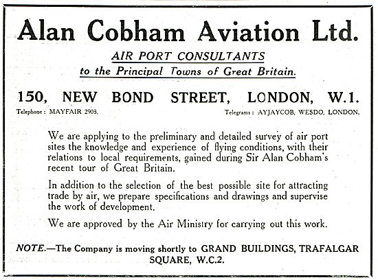 Alan Cobham Aviation Ltd - Air Port Consultants                  