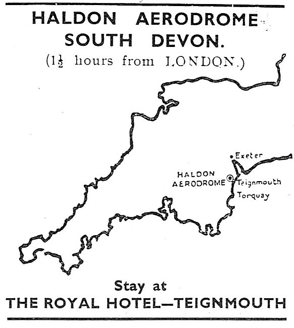 Haldon Aerodrome. South Devon. 1931                              