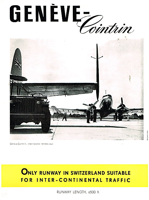 Geneve Cointrin Airport 1947                                     