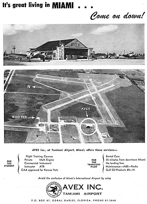 Avex Inc At Tamiami Airport 1954                                 